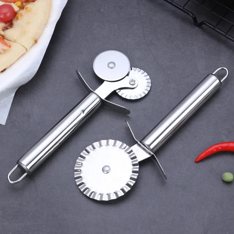 hot sale Kitchen Cooking tools Stainless Steel Durable Reused Pizza Cutter Pastry Slicer Kitchen Tools Pizza Cutters