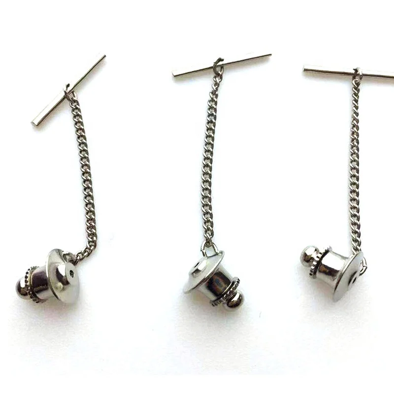 Позолоченные латунные плоские застежки-клатчи с цепочкой