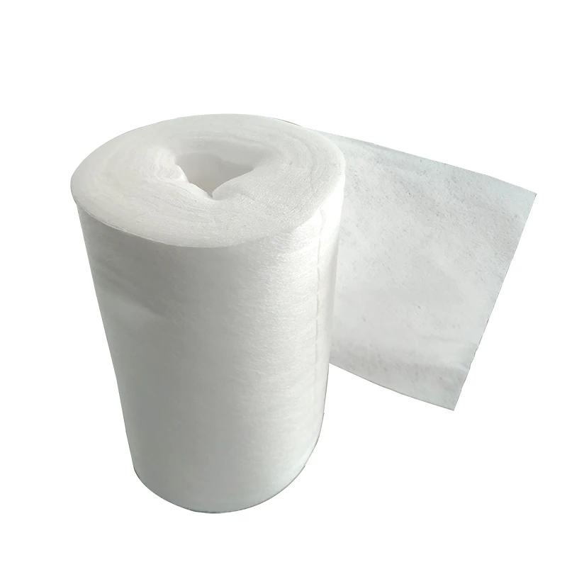Wholesale High Quality Spunlace Sustainable Hand Facial Cleaning Paper Towel Roll microfiber
