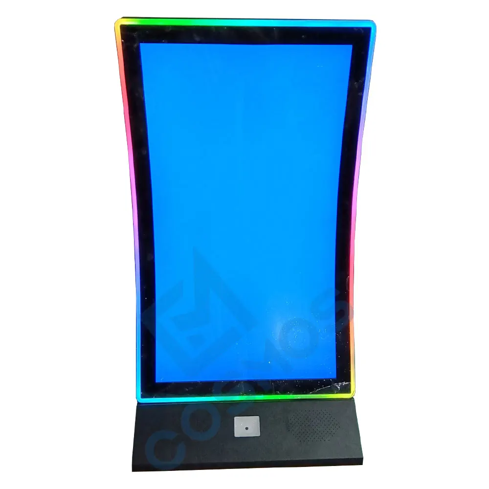 RGB light Customized 32 inch vertical C curved touch screen amusement arcade coin operated bartop skill game cabinet