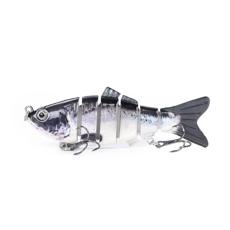 LVDE Super blank lures unpainted 4inch 20g 6 Segmented Shad Fish Lure body fishing lure