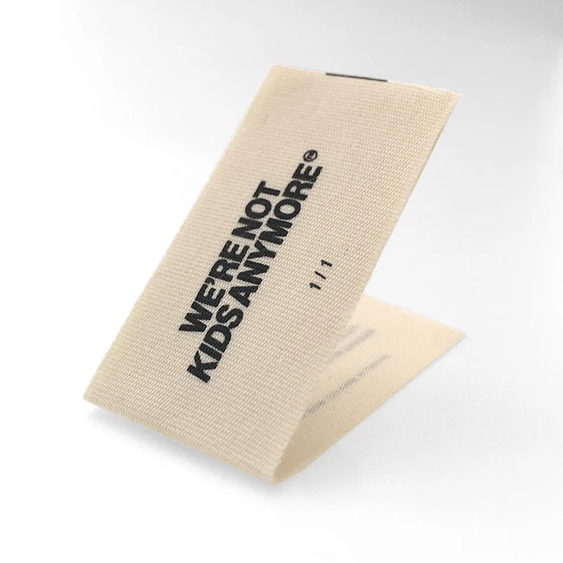 Personalized White Garment Accessory Ironing Clothes Thick Woven Sewing Shirt Labels