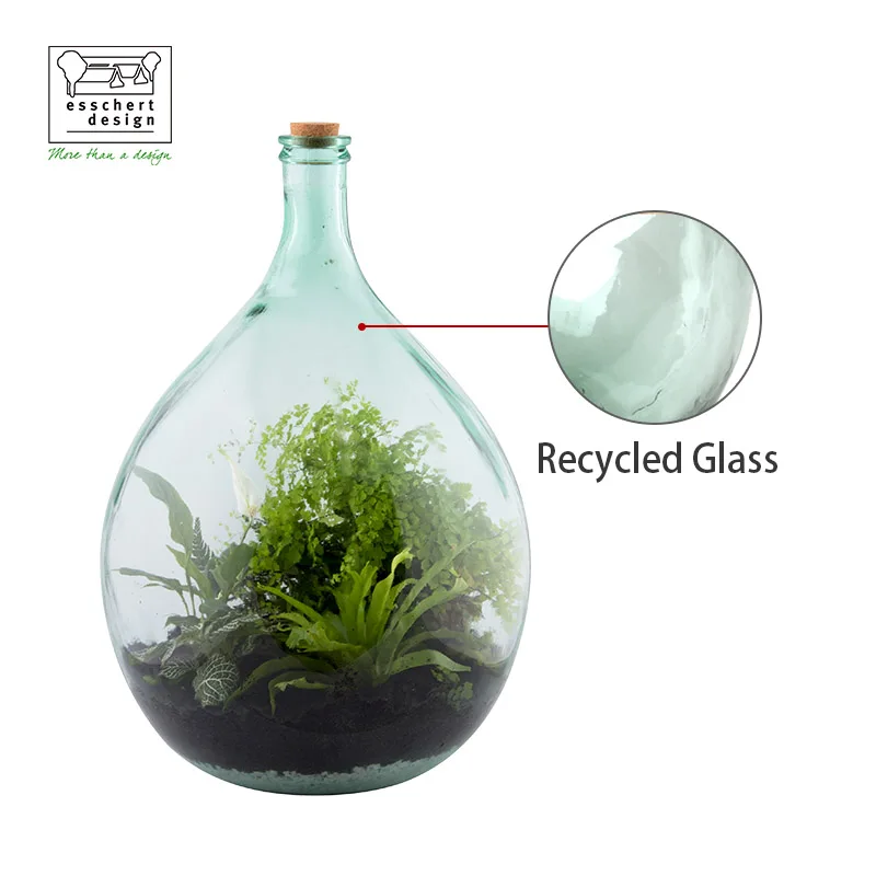 Esschert Design AGG50 indoor plant including toolset 50 litre set bottle glass closed terrarium with cork
