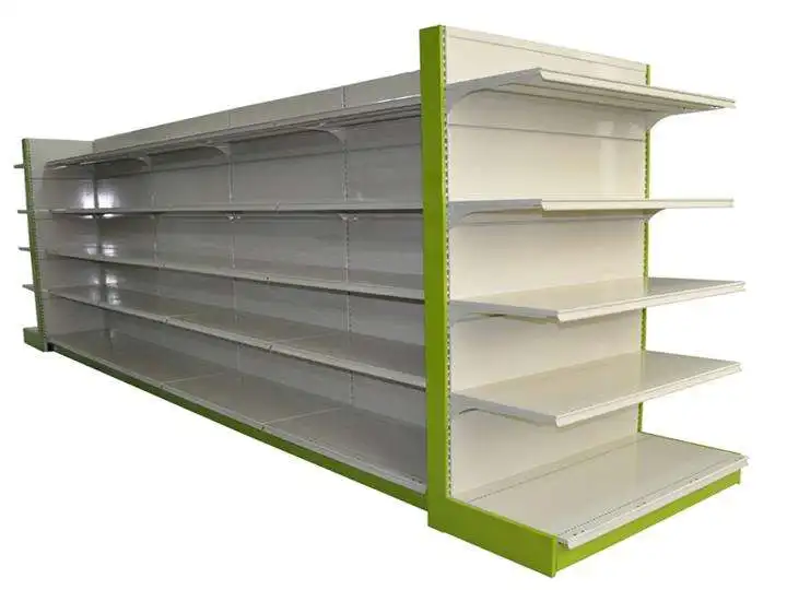 Custom Heavy Duty Iron Metal Retail Shelf Display Supermarket Gondola Shelving Rack Shelves For Retail Store Price