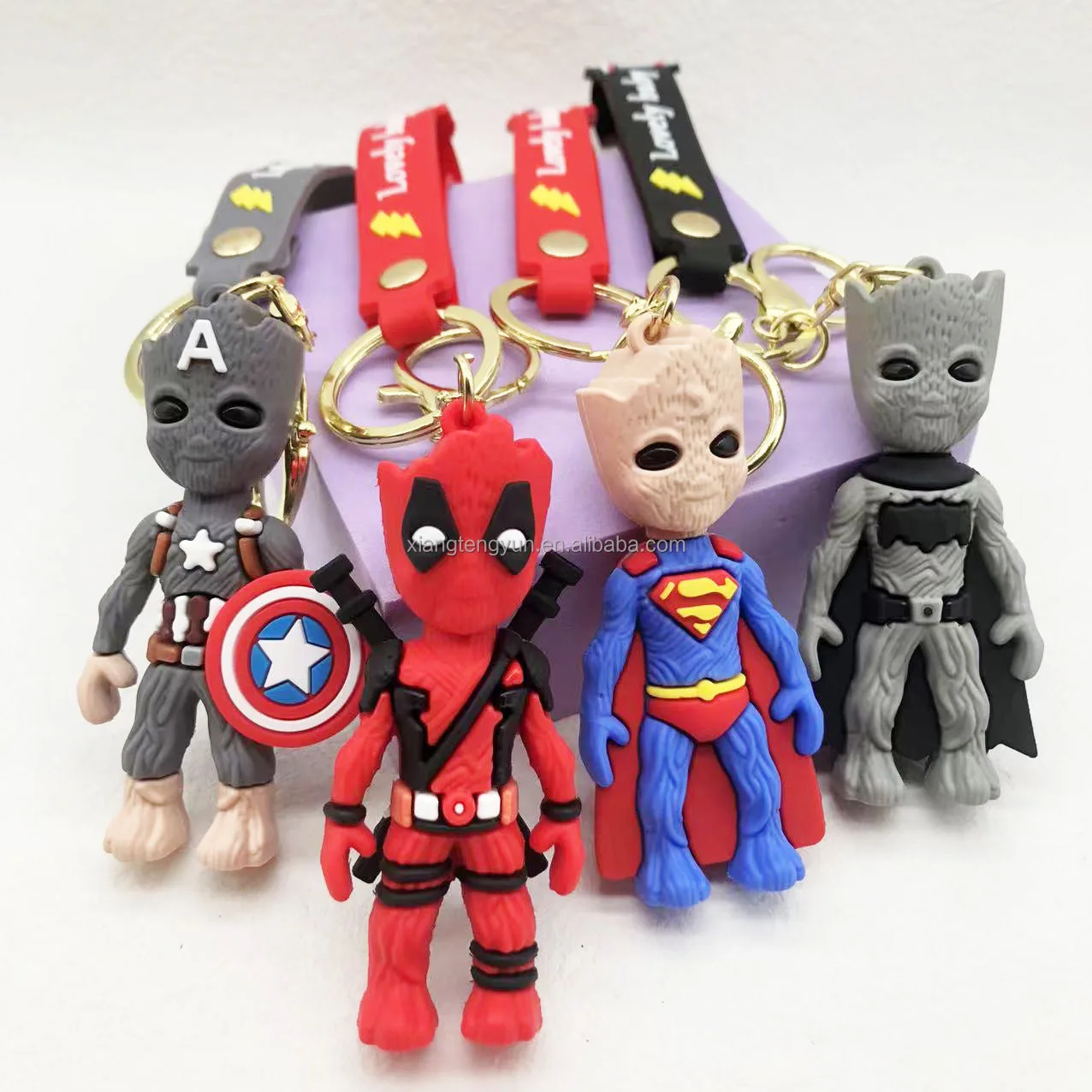 Personalized Promotion Gift Plastic Keychain Cute Cartoon Anime Rubber Pvc Keychain Custom Logo 2d 3d Soft Pvc Rubber Key Chains