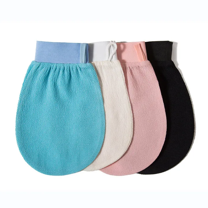 Skincare Korean Exfoliating Mitts Gloves Visibly Lift Away Dead Skin Made of 100% Viscose Fiber