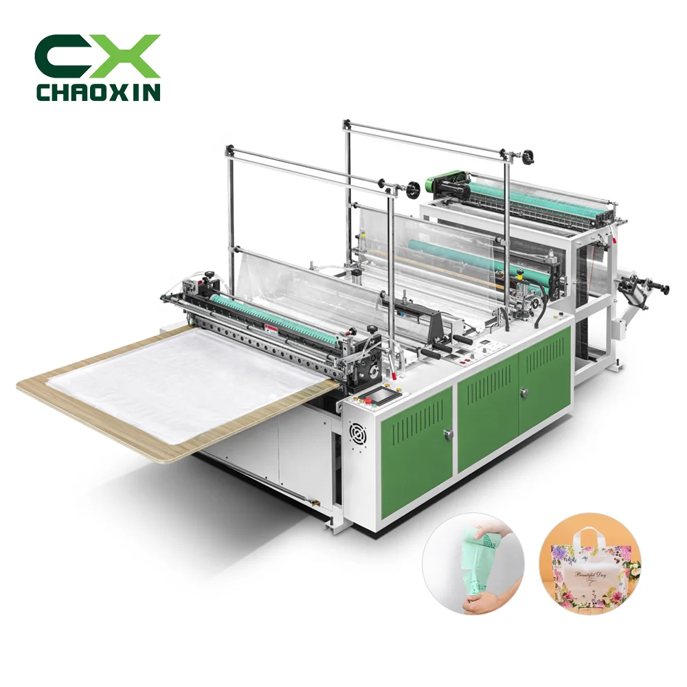 Bag making machine CX-1200 single layers non-strech heat-stealing and cold cutting biodegradable plastic bag making machine