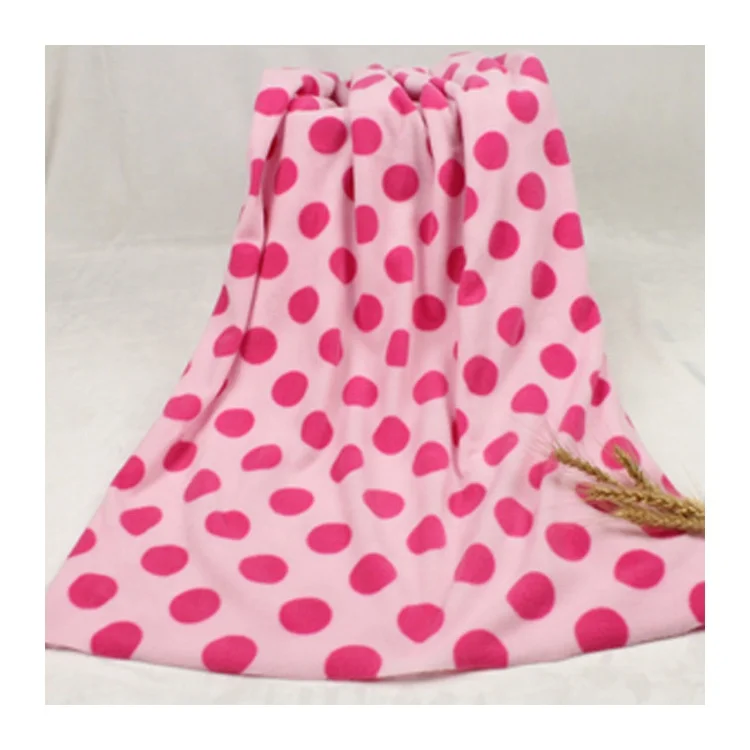 New Arrival Custom Color 100% Polyester Antipilling Spot Printed Polar Fleece Fabric For Blankets