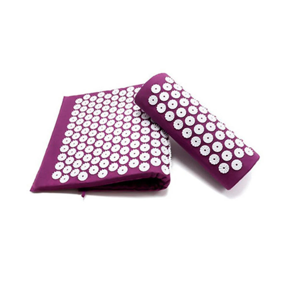 Hot Selling Yoga Massage Mat Acupressure Relieve Stress Back Cushion Massage Yoga Mat Back Pain Relief Needle Pad With Pillow