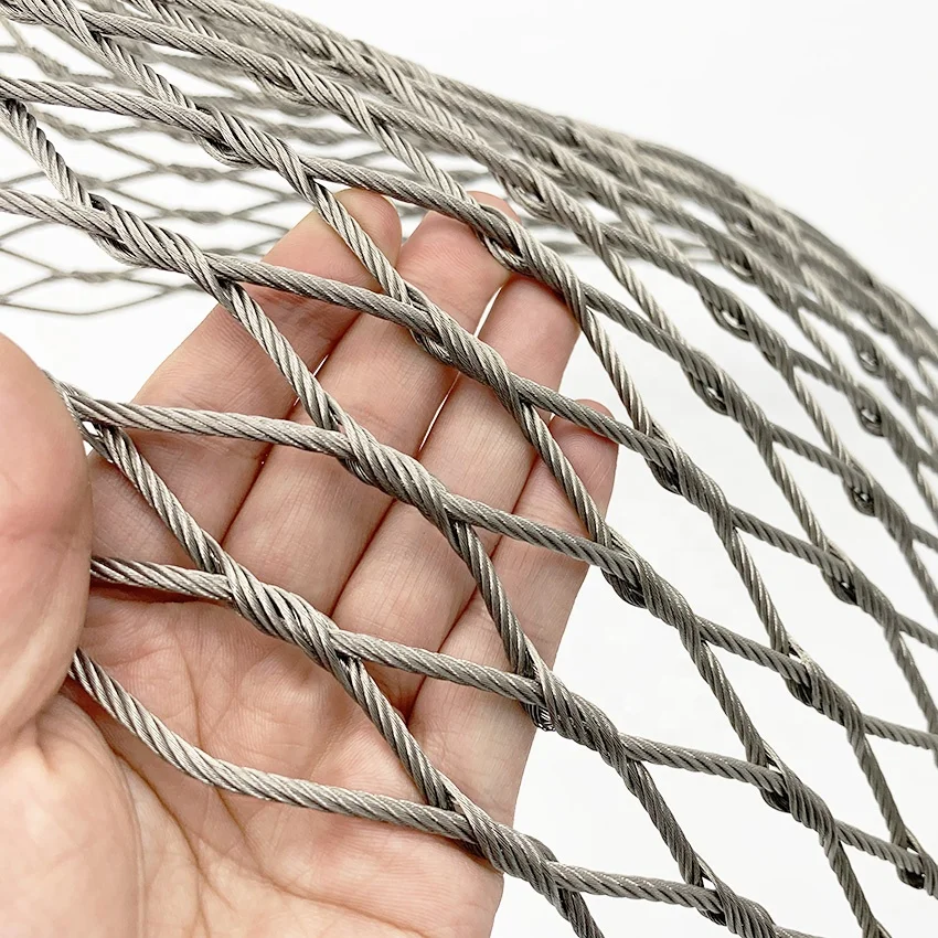 Stainless steel wire rope mesh for Large Birds Aviary Mesh