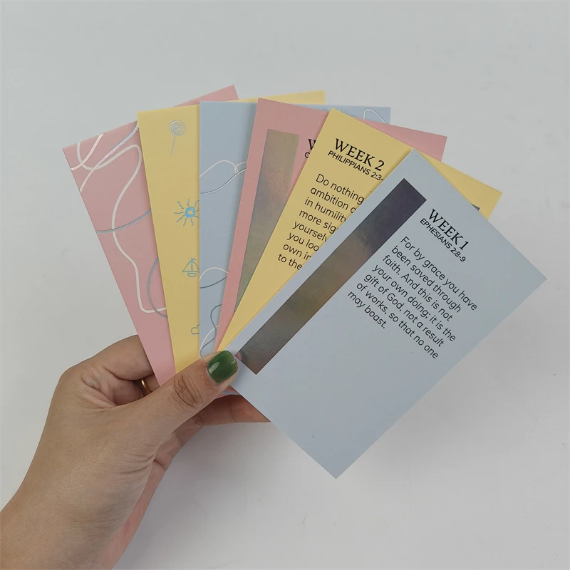 Coated paper 400/800/1000/1200gsm holographic printing thank you card custom business card printing