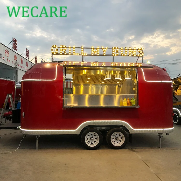 Уличный фургон Wecare мобильный трейлер для фаст-фуда по новозеландскому