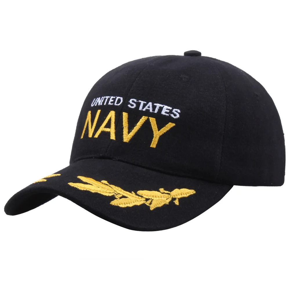 US Baseball Cap for Outdoor Adjustable Navy Baseball Cap