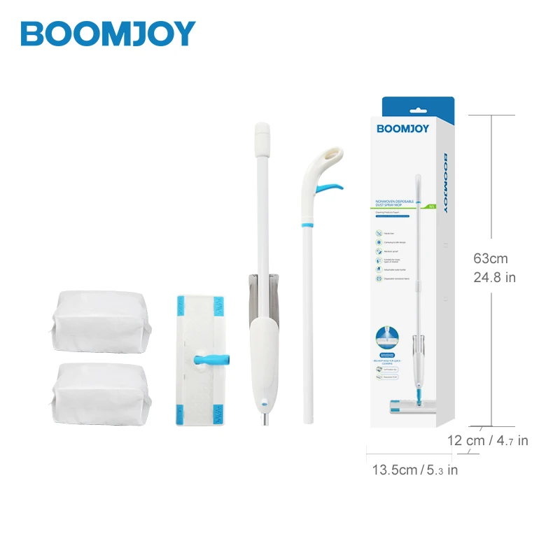 Jesun360 Degree cleaning flat microfiber mop with disposable non-woven fabric refill Hand free washing spray replacement mop