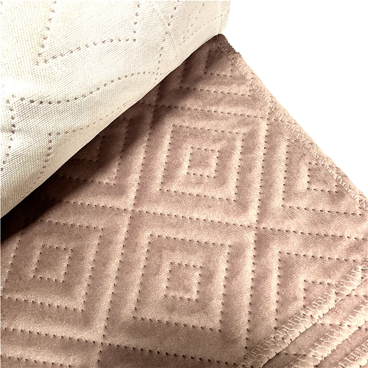 China Wholesale american upholstery sleeper sofas Ultrasonic Embossing Quilting blue velvet upholstery fabric