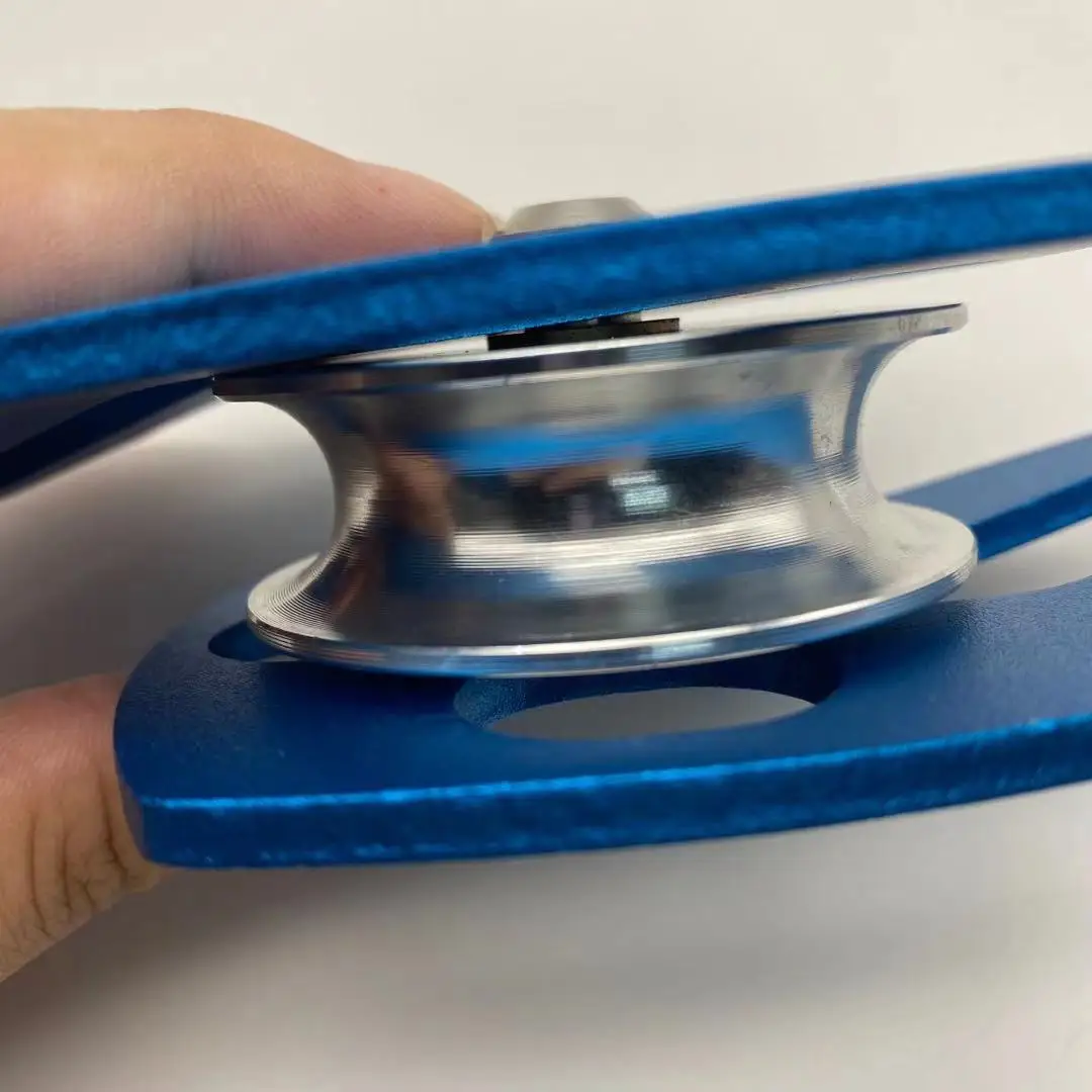 JENSAN Custom Aluminum Single Rescue Pulley for Rescue Industrial 28KN Round BELT Protection Height Work 121mm*83mm Welcom OEM