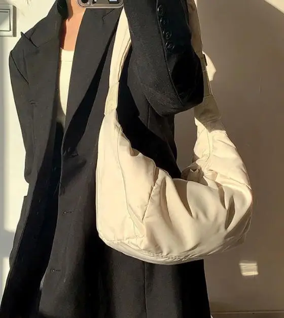 2023 alibaba factory fashion nylon woman handbag crossbody, new FW design waterproof luxury lady tote bags handbag custom