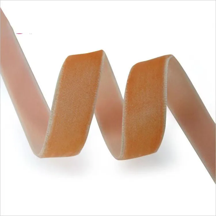 Wholesale velvet ribbon silk ribbons single double side 10mm red velvet ribbon roll