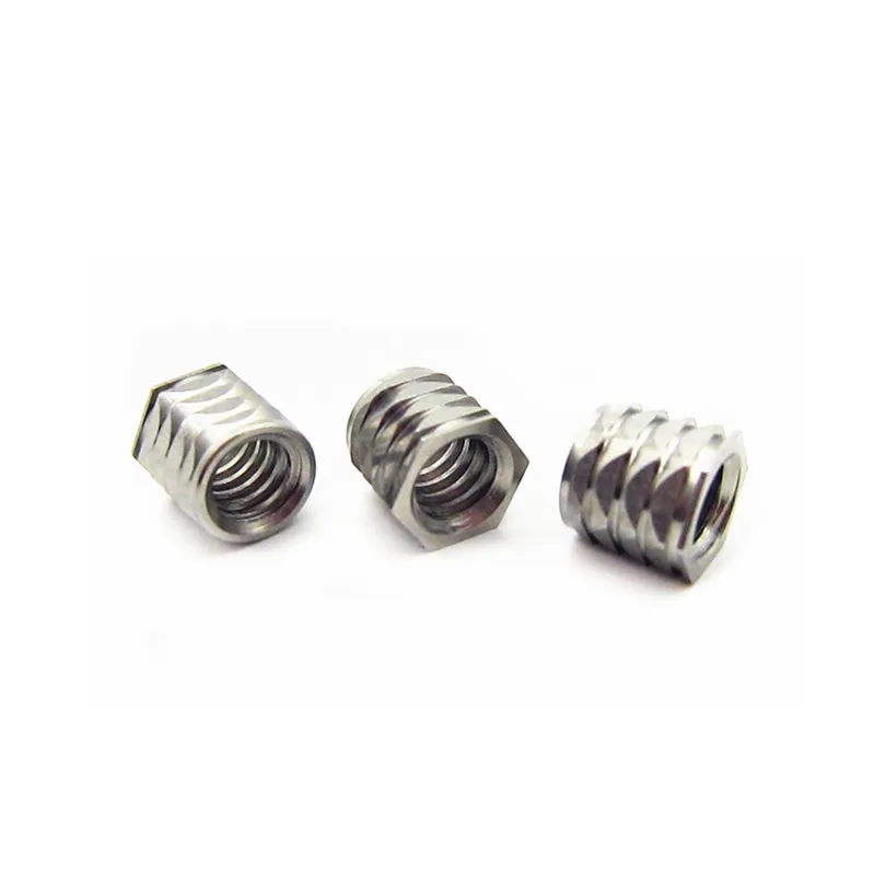 Wooden furniture threaded stainless steel inserts