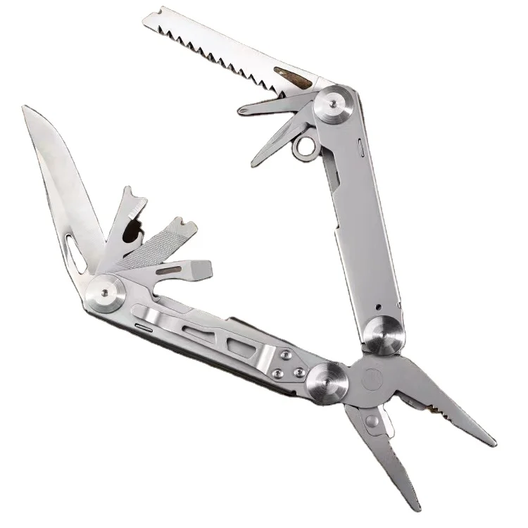 Multi Knife 12 in 1 Stainless Steel Foldable Pocket Multitool Pliers Multi tool With Sheath for Outdoor Survival Hiking Camping