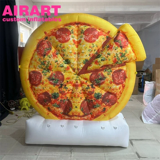 Pizzeria decorated inflatable pizza models, cheap inflatable pizza balloon