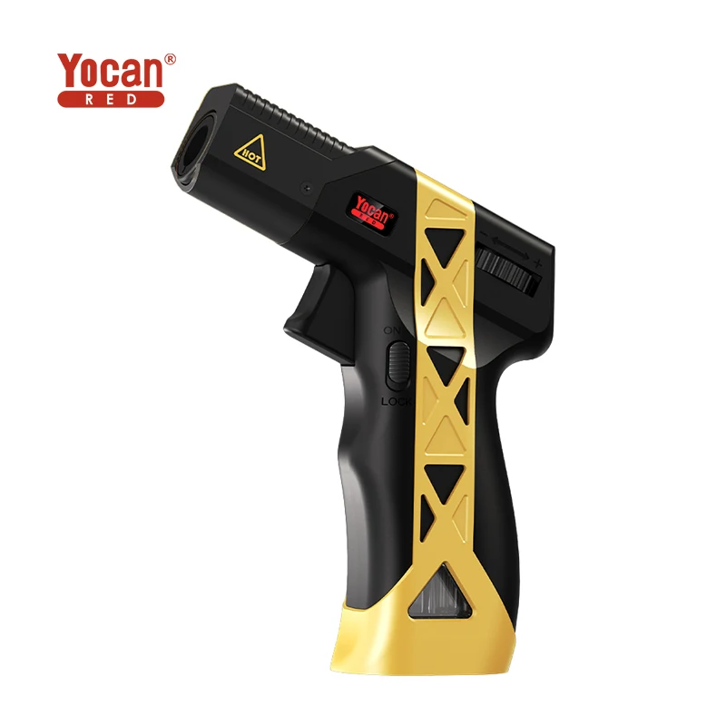 Wholesale BBQ Kitchen Cigar Red Flame Thrower Windproof Lighter Butane Refillable Jet Flame Torch Gas Lighters