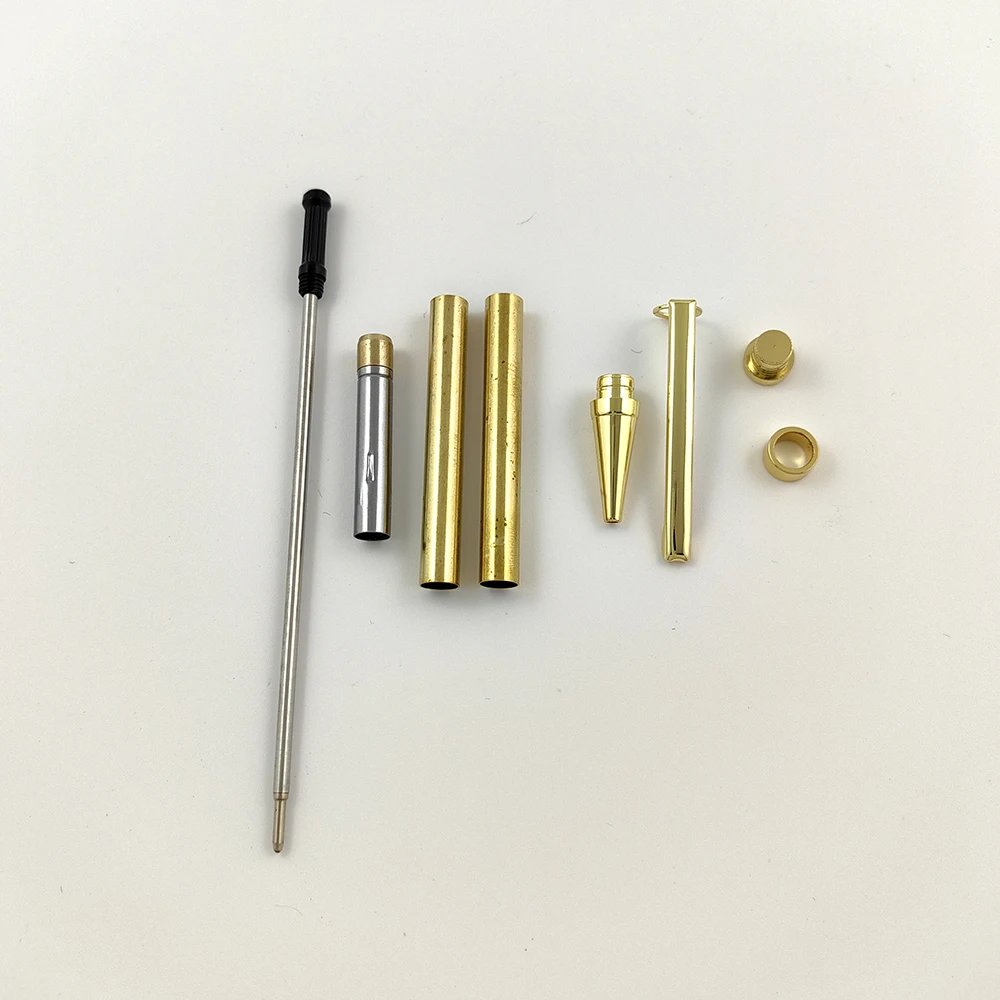 Taiwan DIY 7MM Slim Pen Kits Handmade Woodturning Pen Making Parts Sierra Bolt Action Twist Pen Kits