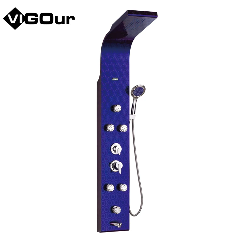 New Design Flower Shower Panel System Concealed Digital Shower Wall Panels Bathroom Waterproof Smart Wall Shower Panel