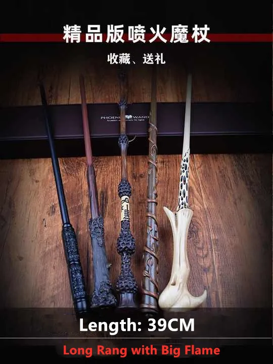 Novelty Wholesale Cosplay Halloween Harry Potter Magic Wand Fire Shooter with Fireball Spray Effect