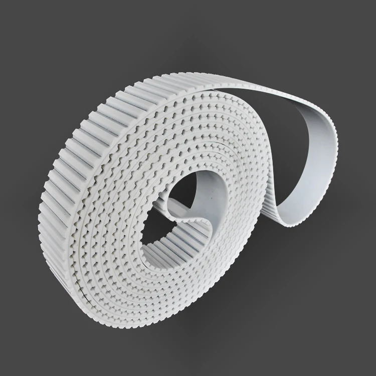 Endless AT10 teeth steel wire white polyurethane timing belt PU synchronous belt