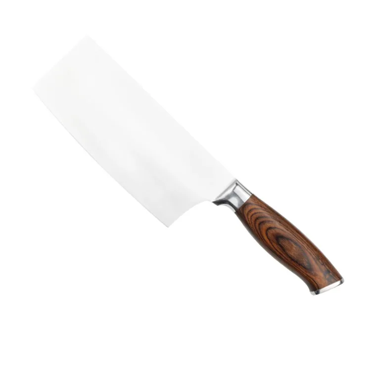 Hot Sale High Quality 7 Inch Butcher Knife Stainless Steel Kitchen Cleaver Chopper Cutting Knife With Wood Handle