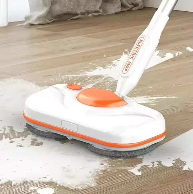 Electric mop machine with cleaning bucket handheld USB charging, 360 degree rotating cleaning mop with