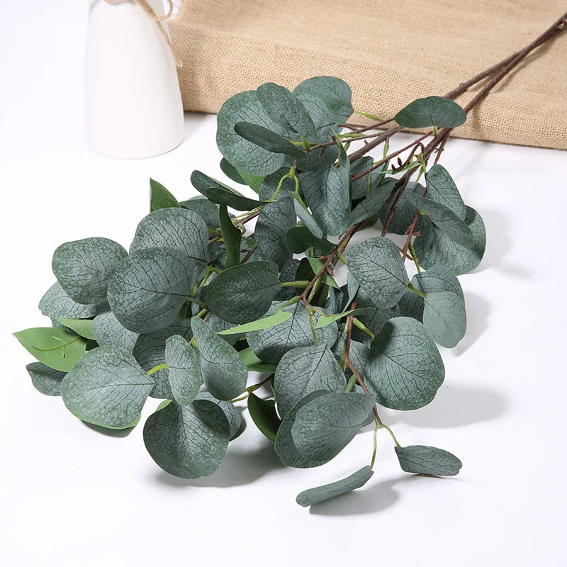 Artificial Silver Round Eucalyptus Green Branches Green Artificial Apple Tree Plants High Artificial Green Apple Tree Leaves