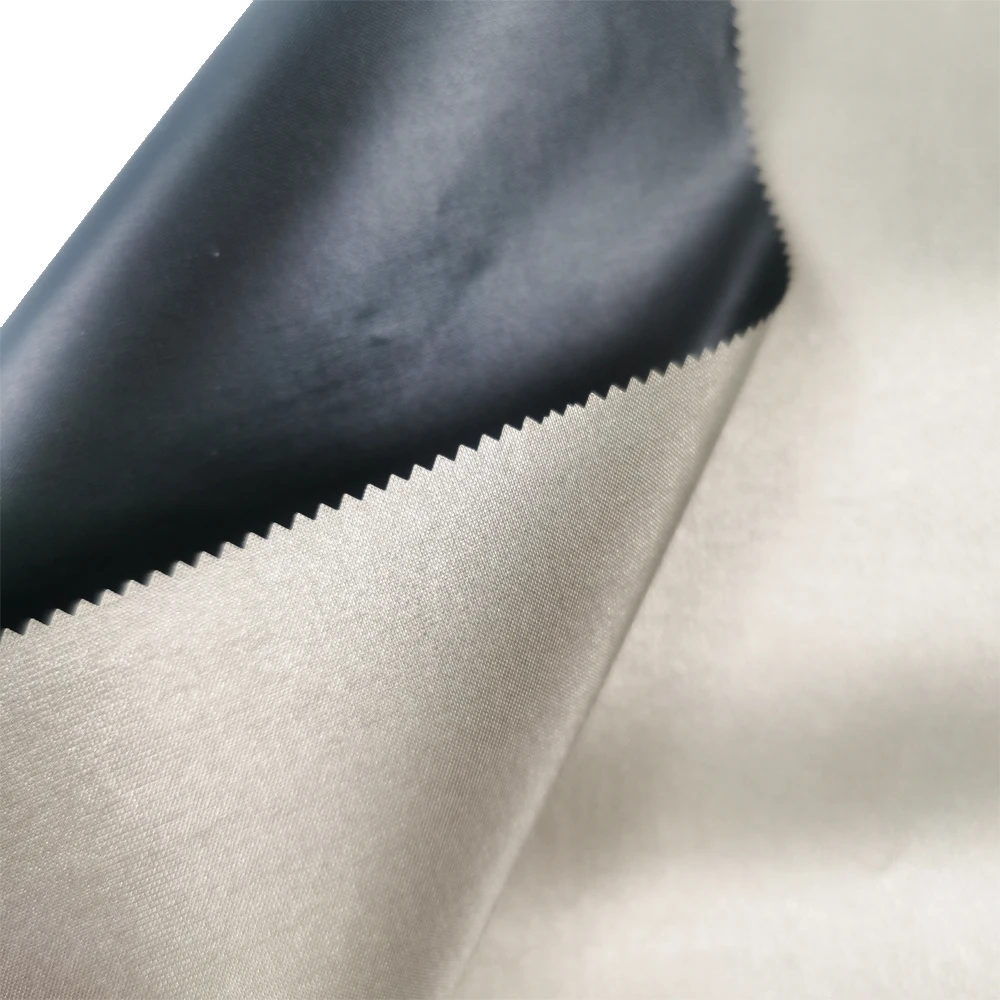 Black Metalized taffeta conductive fabric for gloves emf blocking copper woven fabric