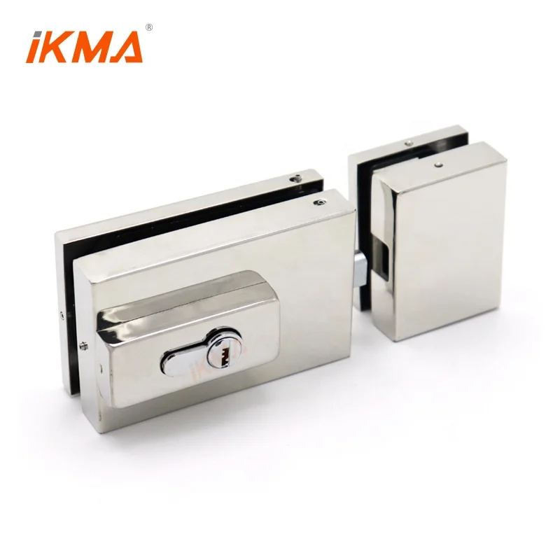 Hot sales commercial tempered glass door square central double lock