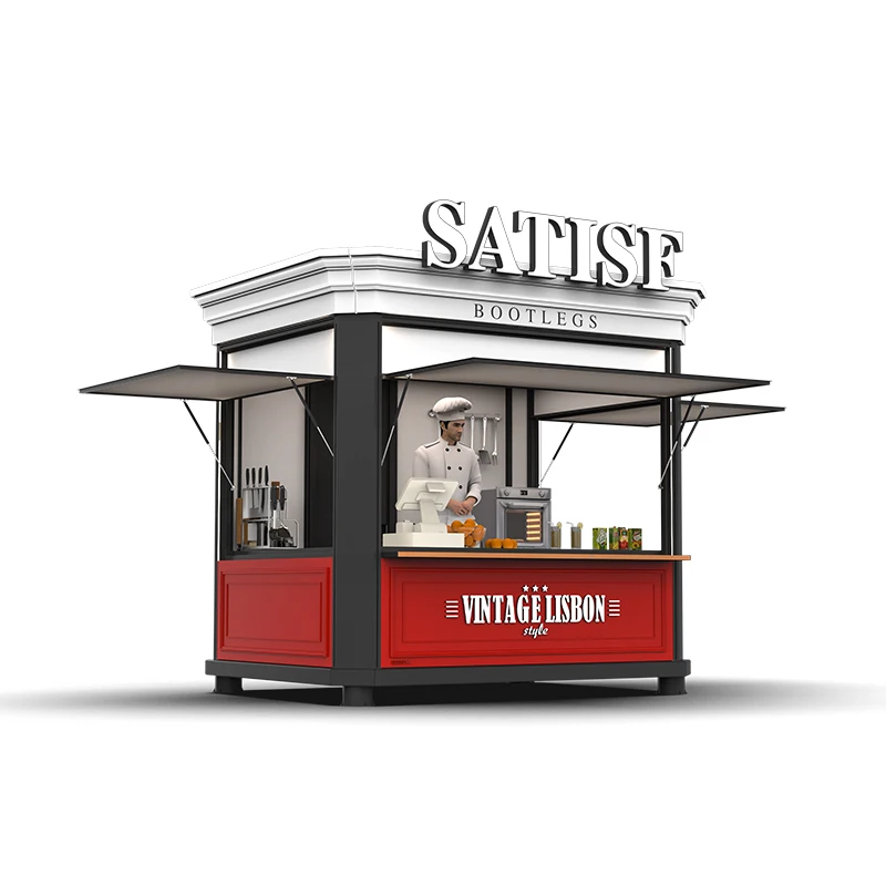 Jekeen Mobile Chinese Pizza New BBQ Smoker Food Truck Containers Modern Modular Mobile Coffee Dining Car Food Cart