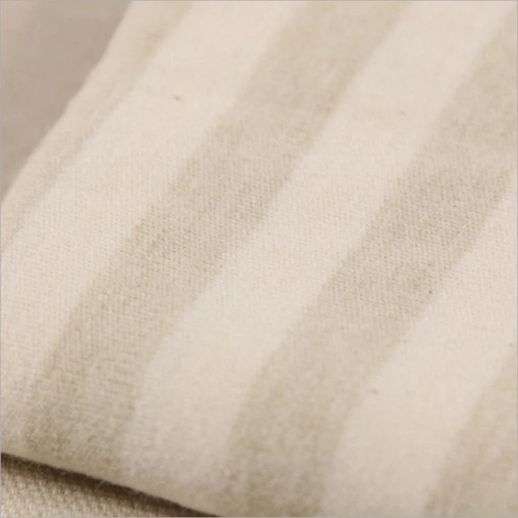 Shaoxing textile new coming 100% cotton knit interlock fabric yarn dyed stripe natural colored cotton baby underwear