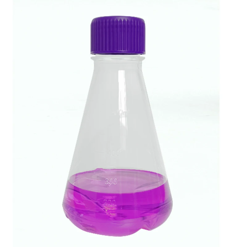 Sorfa HDPE shake flask lab erlenmeyer conical flask erlenmeyer flask for cell culture with scale