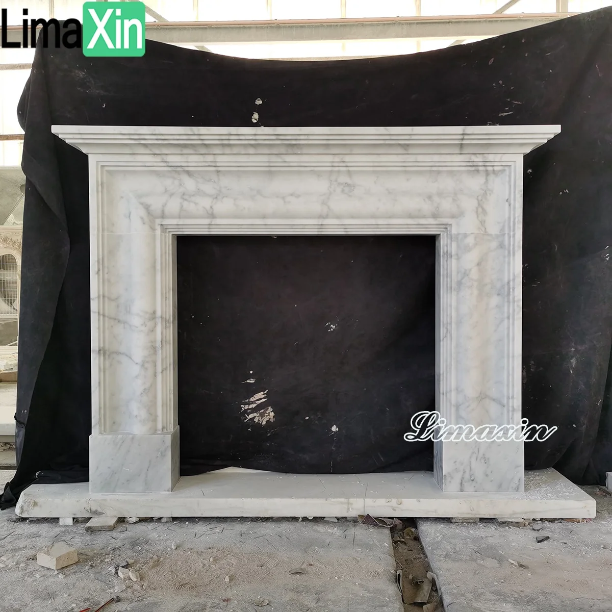 Natural marble mantel custom design white marble fireplace interior freestanding Italian marble mantel