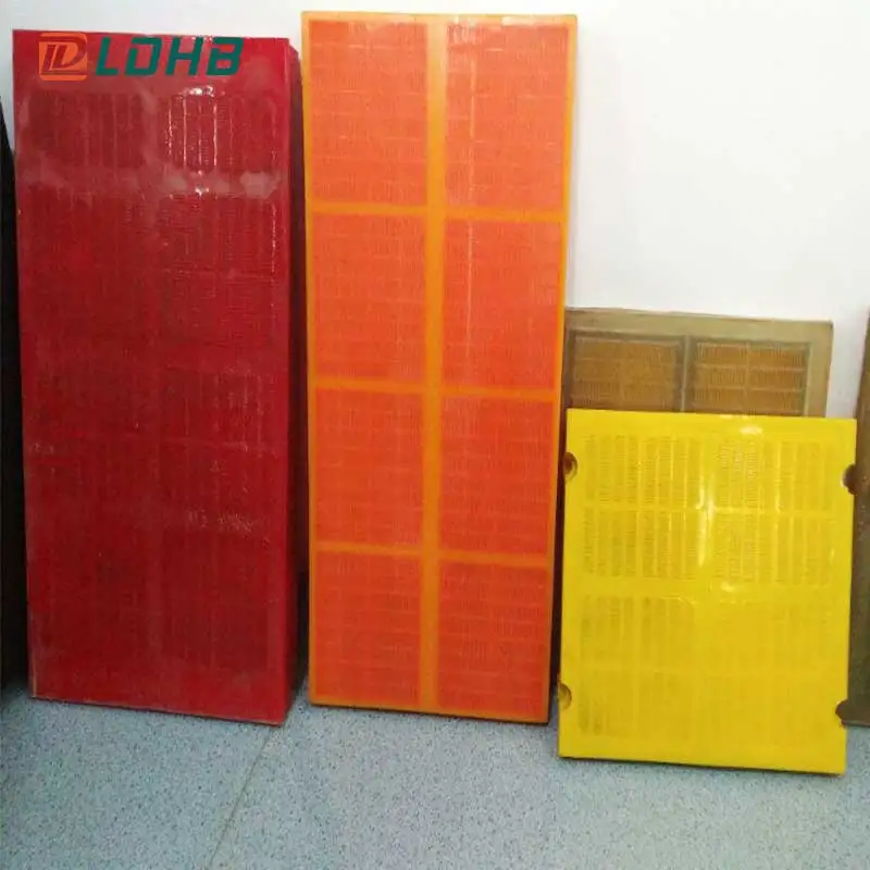 Polyurethane rubber vibrating screen mesh sieve plates dewatering pu mesh screen