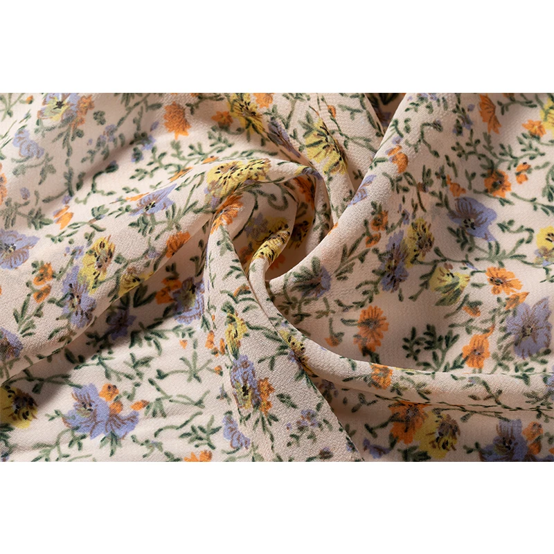 
Customized multi-color hot-selling printed chiffon fabric skirts and scarves are available 