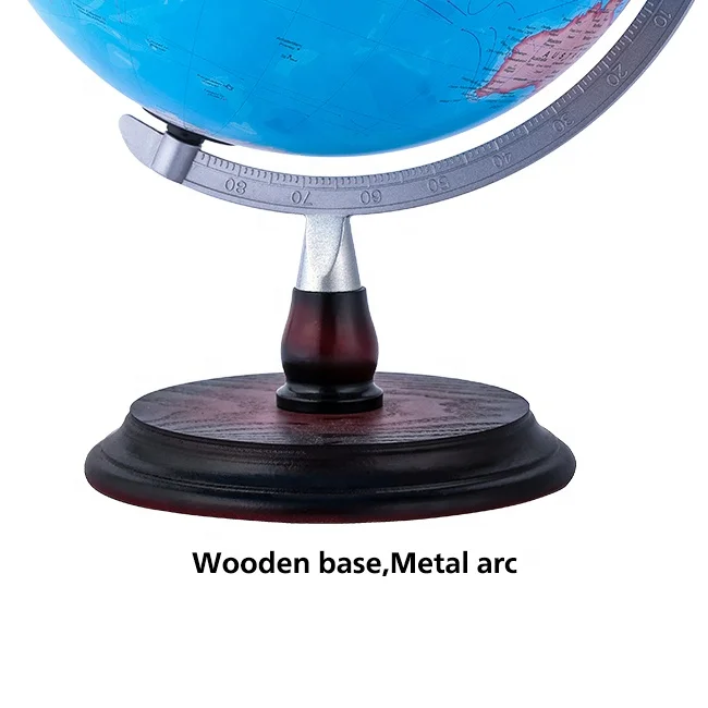 OEM AVAILABLE! 12 Inch Decorative World Globe With Wooden Base and  LED Lights