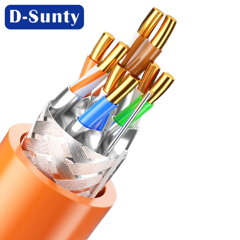 High Speed CAT7 Bare Copper 10000FT Network Cable Cat7 Shielded FTP SFTP 305m 4 Pair 8 Core Lan Ethernet Communication Cable