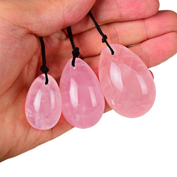 High Quality Natural Rose Quartz Crystal Yoni Egg for Women Health Care