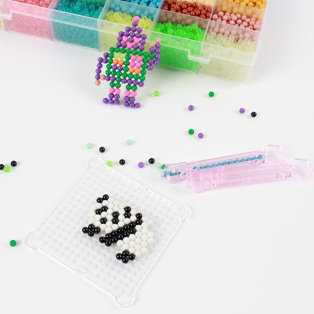 Fast shopping Children Polymer Material magic Water Sticky Bead with templates