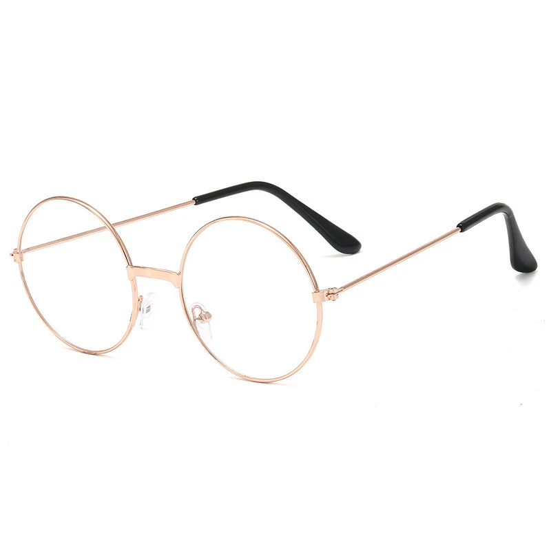 Newest trendy design little girl glasses vintage round metal frame children eyewear custom logo student toy eyeglasses wholesale