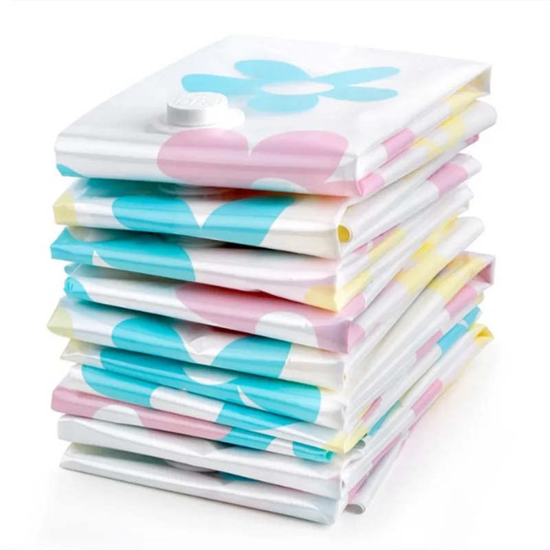 Magic Brand Printed Sunflower Compression Bag For Clothes Cotton Quilt Space Saver Wholesale Vacuum Storage Bags With Pump