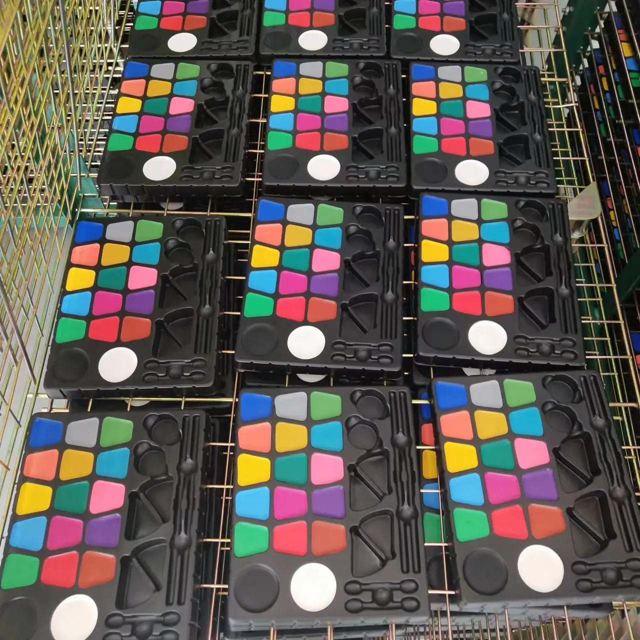 Safe non-toxic body art water activated  make up children clown colors stencils tools kit for kids glitter face painting