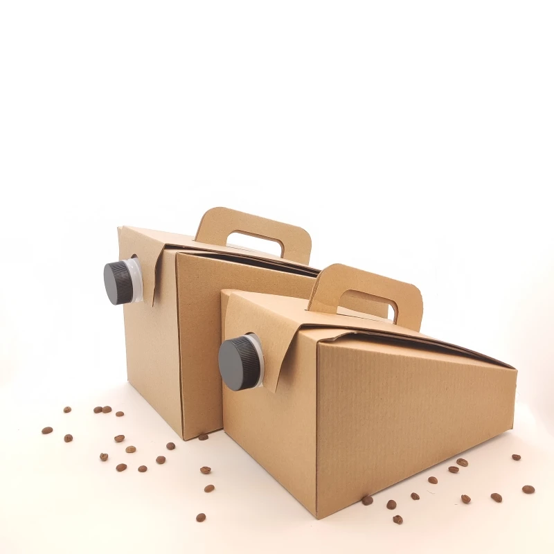 To go coffee box with custom logo disposable 2l coffee bag in box eco friendly coffee paper box dispenser