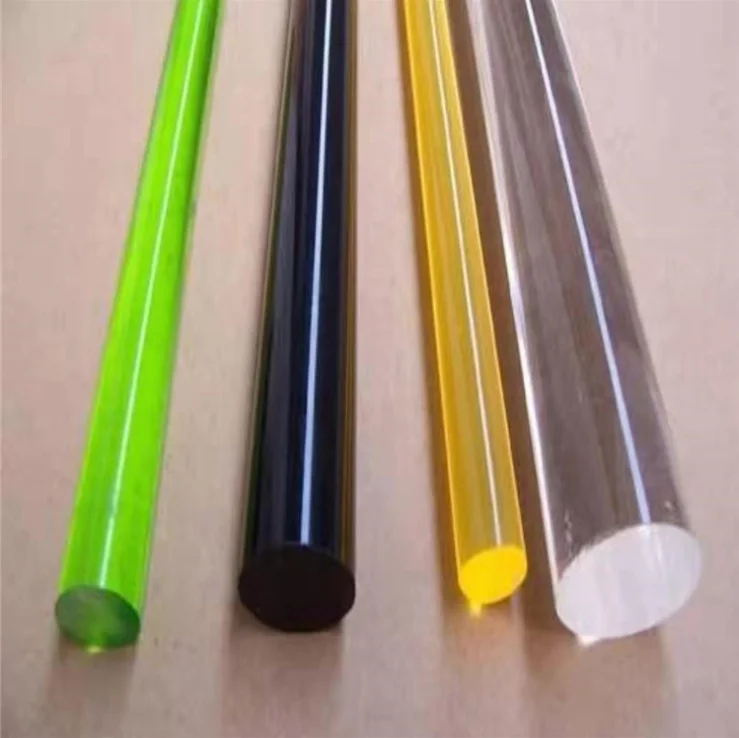 Factory customized clear and colorful cast acrylic rod